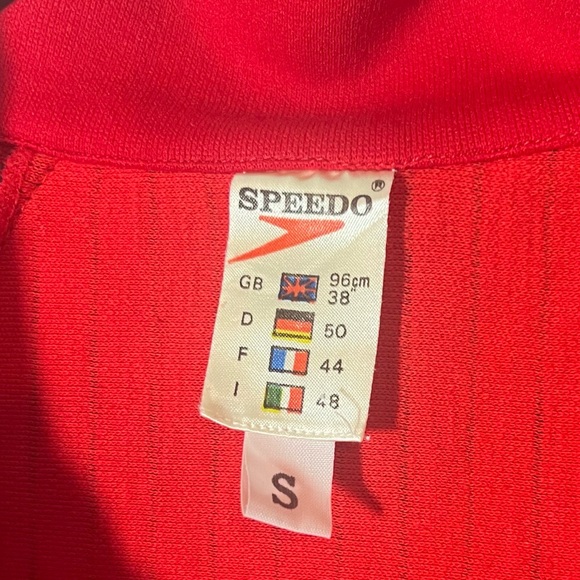 Speedo Red Track Athletic Casual Jacket Mens Small - Picture 4 of 6